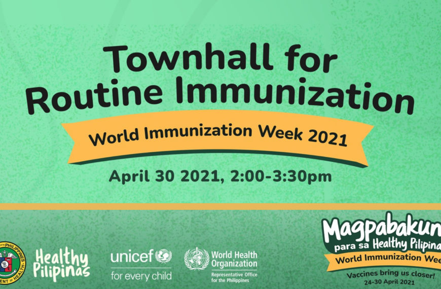 Pagpapatuloy ng National Immunization Program at pagkilala sa mga lokal na pamahalaan, idinaos ng DOH