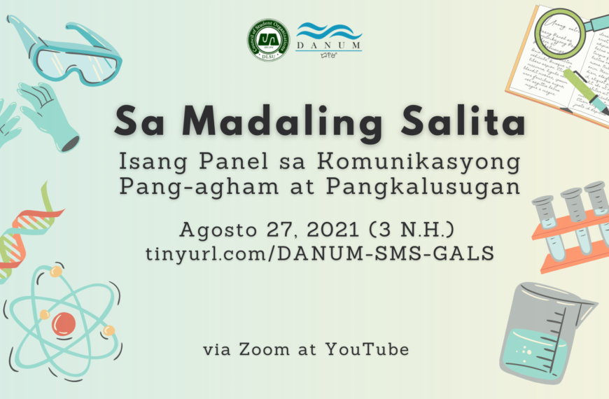 Halaga ng wika sa larangan ng agham at kalusugan, binusisi ng DANUM sa isang talakayan