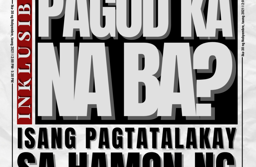 Pagtugon sa gampanin sa lipunan: Sikolohiyang pagtalakay sa kapagurang dulot ng diskursong pampolitika