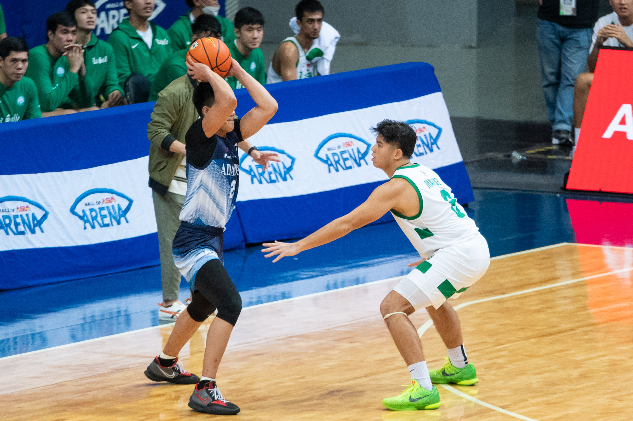 Huling laban sa unang yugto: DLSU Green Archers, pinagod ang paglipad ng AdU Soaring Falcons!