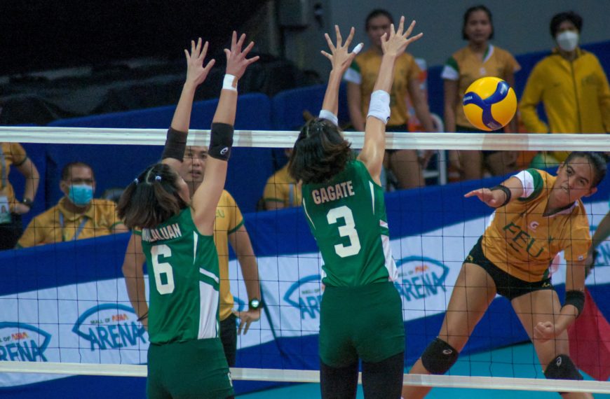 Palasap na pag-abante: DLSU Lady Spikers, itinudla ang angas ng FEU Lady Tamaraws!