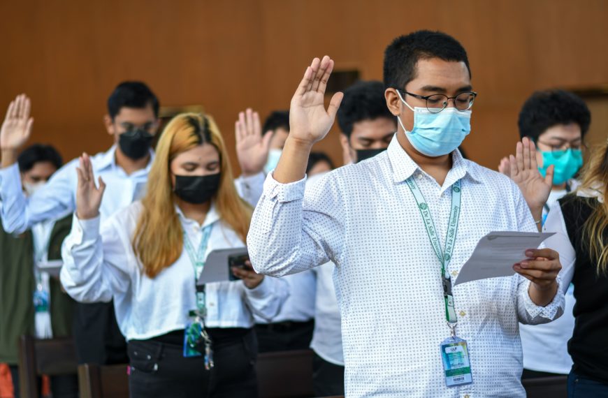 Pagpapatuloy ng pagsibol: Panunumpa ng bagong henerasyon ng estudyanteng lider at boluntaryo sa kampus ng Laguna