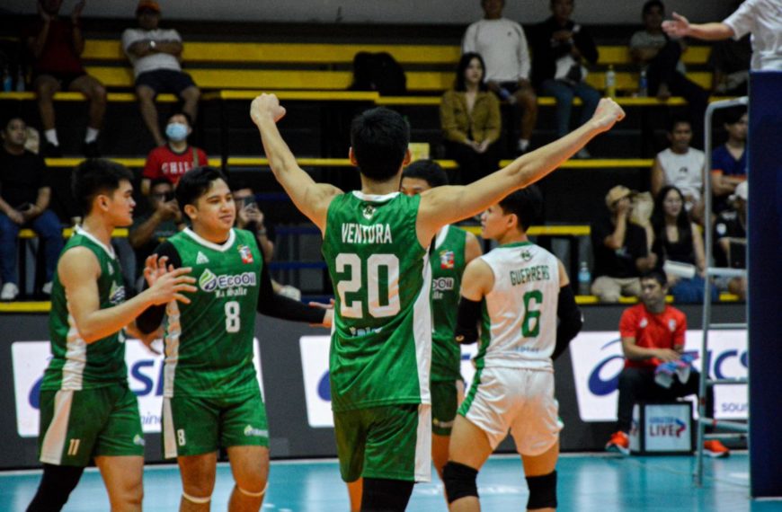 Green Spikers, ibinilanggo ang Dolphins sa Spikers’ Turf 