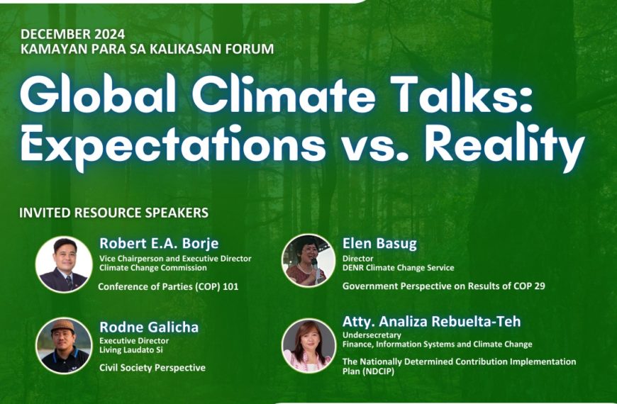 AngCOP na aksiyon: Resulta ng COP29 para sa Pilipinas, inusisa sa ika-414 na sesyon ng Kamayan Para Sa Kalikasan