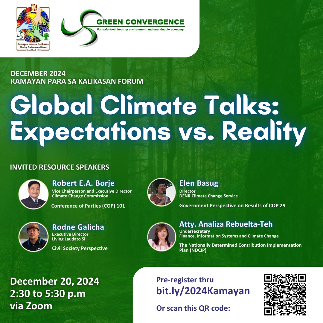 AngCOP na aksiyon: Resulta ng COP29 para sa Pilipinas, inusisa sa ika-414 na sesyon ng Kamayan Para Sa Kalikasan