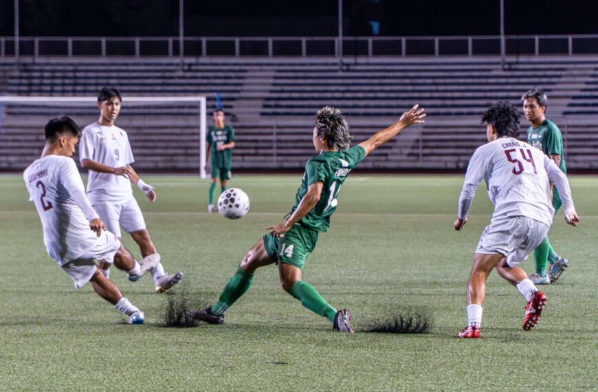 Green Booters, kinapos sa pag-asinta sa Fighting Maroons sa UAAP Final Four