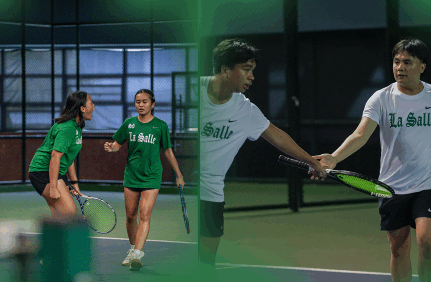Green at Lady Tennisters, lumagapak sa unang pagsabak sa UAAP Tennis Tournament