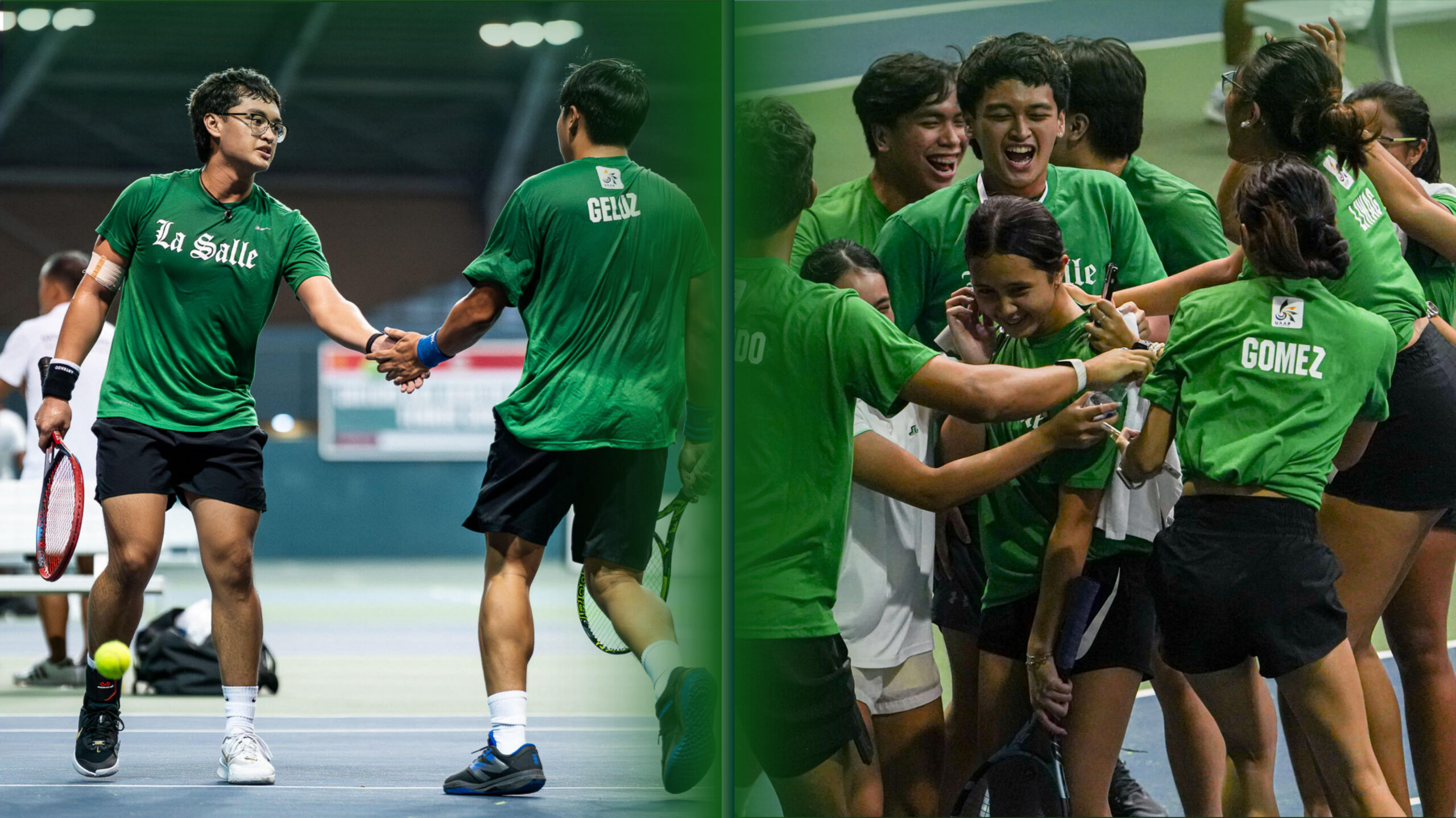 Green at Lady Tennisters, sumikwat ng magkahalong resulta sa UAAP Tennis Tournament